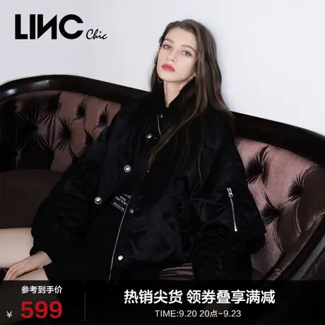 LINCCHIC金羽杰羽绒服女时髦短款轻薄羽绒服女夹克外套Y21301101图片