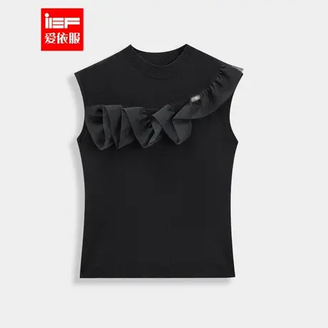IEF/爱依服2025秋季新款法式性感小女人气质设计感修身毛织背心商品大图