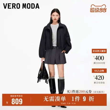 9.12上新Vero Moda棉服女2025秋冬新款纯色半高领外套时尚百搭商品大图