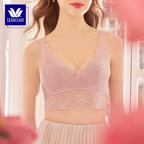 华歌尔Wacoal蕾丝法式bralette无钢圈美背内衣文胸WB3440图片