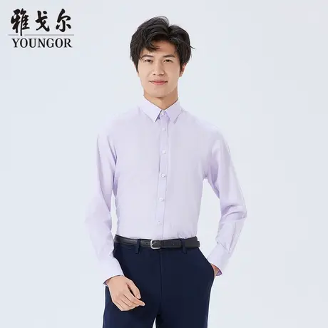 雅戈尔奥莱 商场同款男士长袖衬衫秋季新款官方商务休闲衬衫商品大图