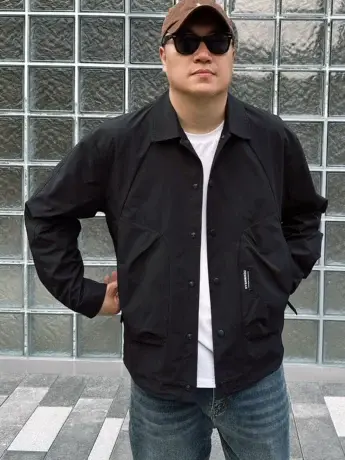 DAEVU春秋新款大码男装翻领廓版潮胖子加肥加大男士短款夹克外套图片