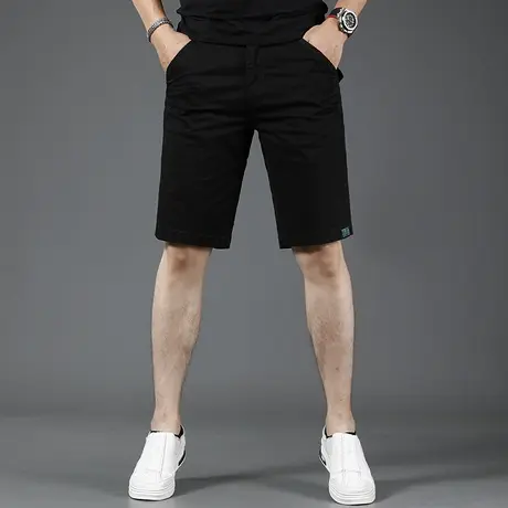 2023新款休闲短裤男夏季薄款五分裤黑色修身简约百搭男士中裤夏天商品大图