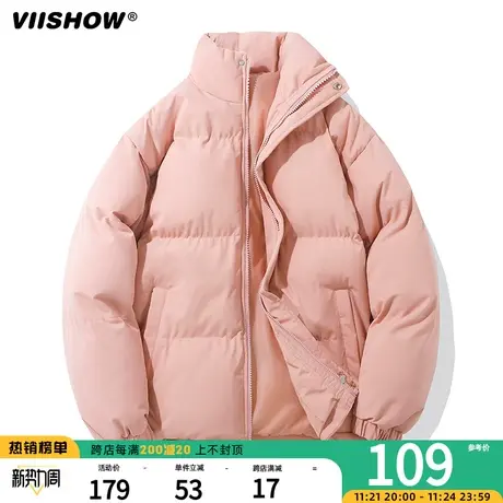 VIISHOW潮牌保暖面包服男生痞帅棉衣冬季宽松加厚衣服美式棉服男商品大图