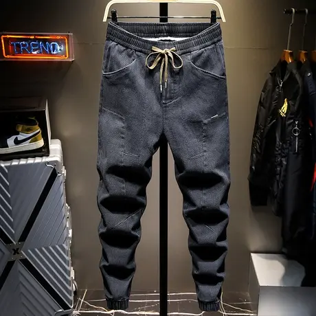 2021春夏季款潮流百搭休闲长裤男士直筒修身小脚休闲裤工装裤潮牌图片