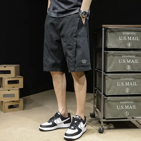 工装短裤男士五分裤夏季薄款潮牌5分男裤休闲宽松大码裤子24新款商品大图