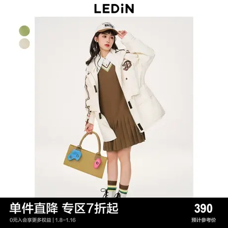 乐町收腰工装外套风衣女春季彩色白色C3BED1201图片