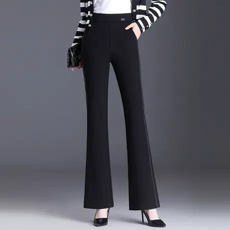 2023秋季新款微喇叭裤女高腰垂感显瘦长裤气质通勤职业裤子休闲裤商品大图