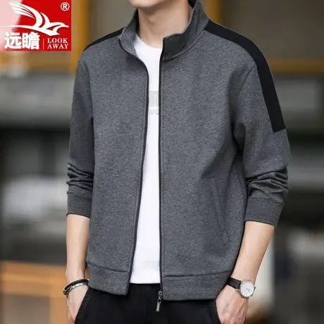 2023秋季新款爆款拉链卫衣男士春秋款潮牌宽松大码休闲运动外套男商品大图