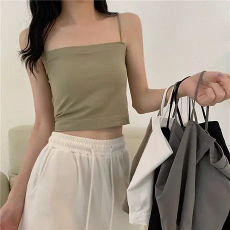 2023夏季新款韩版抹胸内衣美背打底背心吊带女短款防走光内搭裹胸图片