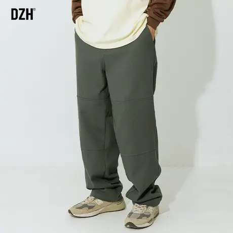 男士工装裤子男美式纯棉潮牌阔腿裤日系男裤2023新款绿色休闲长裤商品大图