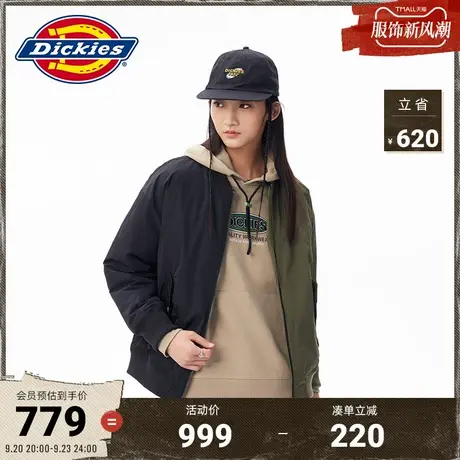 Dickies商场同款秋冬工装灵感 撞色拼接棉服夹克 休闲保暖上衣图片