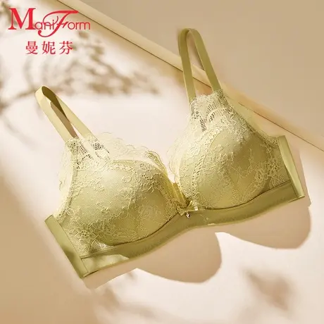 曼妮芬无钢圈聚拢内衣女蕾丝文胸女士胸罩高颜值舒适胸衣商品大图