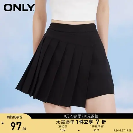ONLY奥莱夏季设计感JK风百褶裤裙拼接短裤休闲裤女商品大图