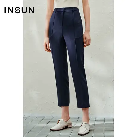 INSUN恩裳线上专选夏季斜纹铅笔裤休闲裤图片