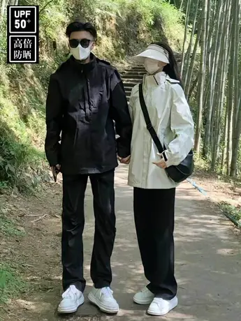 冰丝防晒衣男夏季薄款山系机能冲锋衣三合一情侣外套vintage夹克商品大图