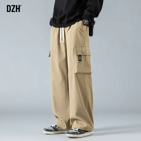 男士卡其色工装裤男直筒宽松休闲裤子2024年春季美式伐木裤百搭潮商品大图
