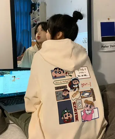 卫衣女秋冬加绒加厚oversize潮牌美式炸街小众设计感连帽宽松外套商品大图