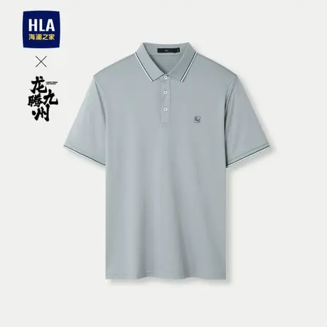HLA/海澜之家龙腾九州IP系列短袖丝光棉POLO24春夏凉感透气上衣男图片