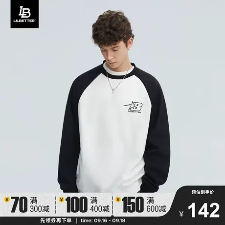 Lilbetter卫衣男oversize潮牌男士上衣长袖男冬季外套圆领衣服LB商品大图