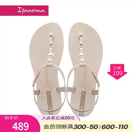 Ipanema依帕 莱尼设计师凉鞋女ins潮时尚夹脚平底鞋夏季海边沙滩商品大图