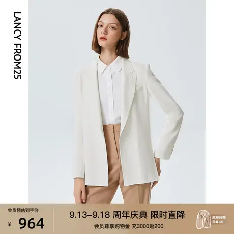 朗姿气质高级感修身独特设计西装外套2023春季新款职业正装上衣女图片