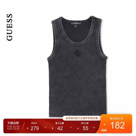 GUESS25年新款夏季女士纯色百搭运动休闲宽松背心-W5PP75K2Q40商品大图