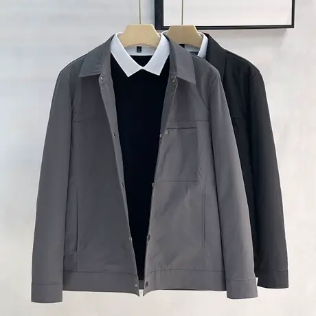 男士外套2023秋季新款韩版潮流翻领商务休闲春秋款夹克通勤上衣潮图片