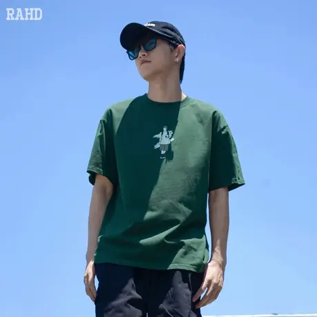 Radiohead短袖t恤男款休闲百搭墨绿上衣学生潮体恤衫2024夏季新款商品大图