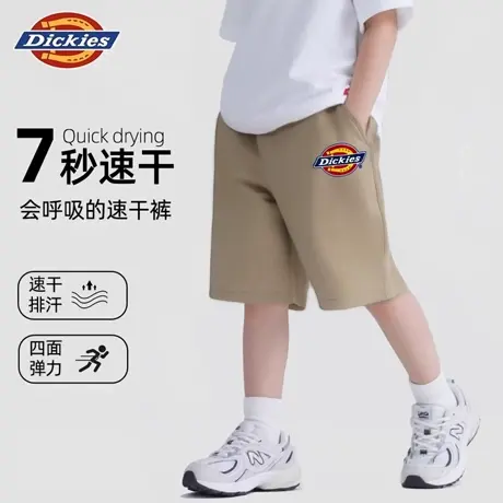 Dickies童装男童裤子夏季儿童凉感速干五分裤男孩夏款轻薄短裤潮A商品大图