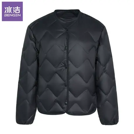 冰洁2023春季新款轻薄羽绒服女圆领贴身轻柔保暖内搭叠穿短款舒适图片