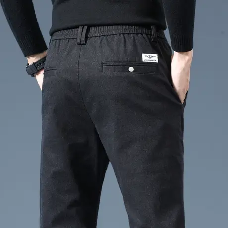 秋冬季毛呢商务休闲裤男士冬裤男款爸爸装2024新款中年西裤男裤子商品大图