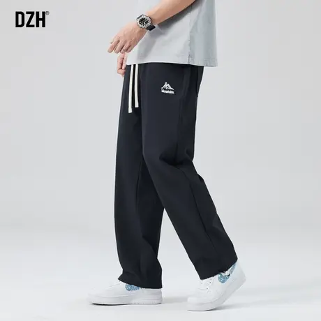 男士速干裤男款夏季黑色直筒裤男夏季薄款裤子休闲百搭男裤运动裤商品大图