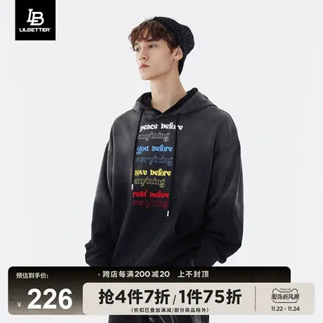 Lilbetter男士卫衣2024春秋新款oversize潮牌上衣外套连帽衣服LB商品大图