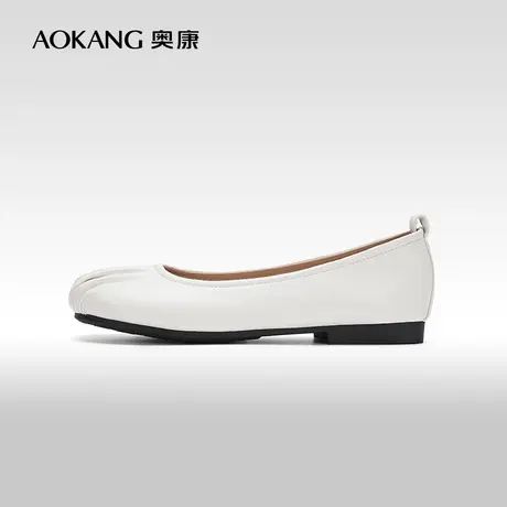 【门店发货】奥康女鞋 2024春季新款时尚软底舒适豆豆鞋百搭船鞋图片