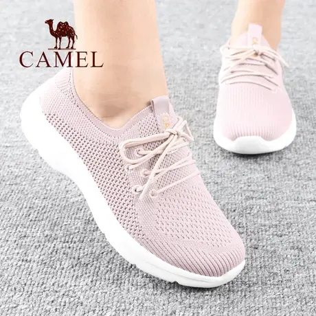 Camel/骆驼女鞋春夏季款网面轻便舒适厚底户外休闲徒步旅游单鞋子图片