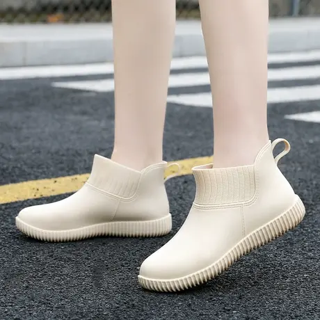 雨鞋女2023新款雨天通勤水鞋时尚高级感短筒雨靴厨房防水防滑胶鞋图片