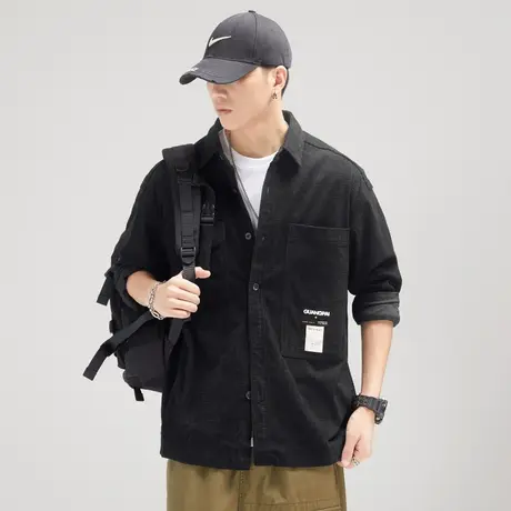 Modi Nick/摩帝尼克定制复古灯芯绒面料男士衬衫复古潮流休闲舒适图片