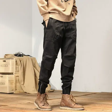 裤子男款夏季百搭工装百搭时尚潮流裤子纯色长裤男夏薄款工装裤商品大图