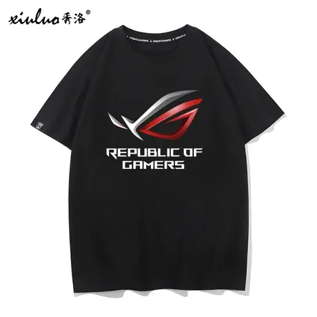 秀洛ROG玩家国度败家之眼游戏电脑显卡周边衣服夏季短袖t恤衫男女图片