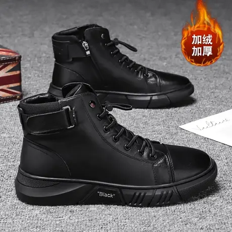 雨鞋男款时尚钓鱼水鞋高筒厨房防滑冬季加绒保暖棉雨靴男士防水鞋商品大图