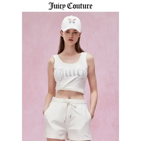 Juicy Couture橘滋背心女2024春季新款多巴胺复古辣妹天鹅绒上衣图片