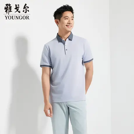 【商场同款】雅戈尔男士短袖POLO夏季新款官方商务休闲短袖T恤男商品大图