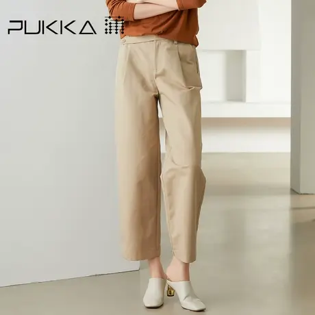 蒲PUKKA 商场同款女装休闲裤2022冬装新款设计感萝卜裤女商品大图