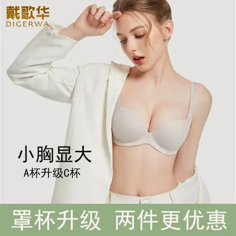 戴歌华防外扩小胸聚拢显大文胸一片式无痕舒适中厚杯女内衣防下垂商品大图