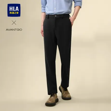 HLA/海澜之家轻商务经典系列休闲裤2024秋冬新款加厚商务长裤男商品大图