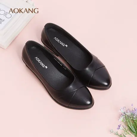 奥康 女鞋2026春季新款浅口单鞋通勤真皮不累脚妈妈鞋舒适工作鞋N图片