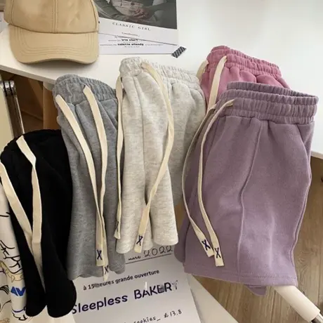 运动阔腿a字裤女夏季薄款宽松百搭ins原宿风居家休闲外穿短裤潮商品大图