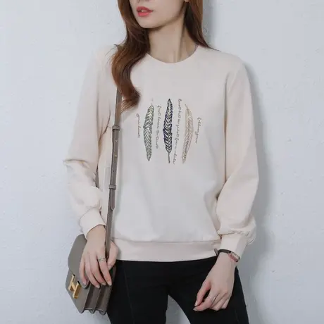 秋冬新款卫衣女春秋季薄款2023年潮ins欧货长袖上衣加绒加厚时尚商品大图