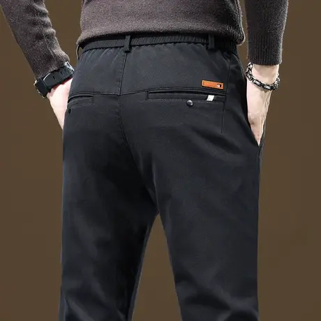 黑色西装裤秋冬季男士高端修身弹力直筒休闲裤子男款商务正装西裤商品大图